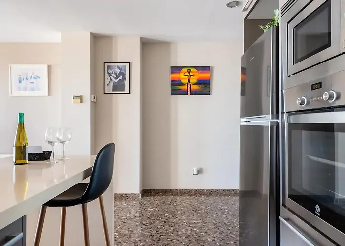 Moderno Con Vistas Al Mar En アパート
